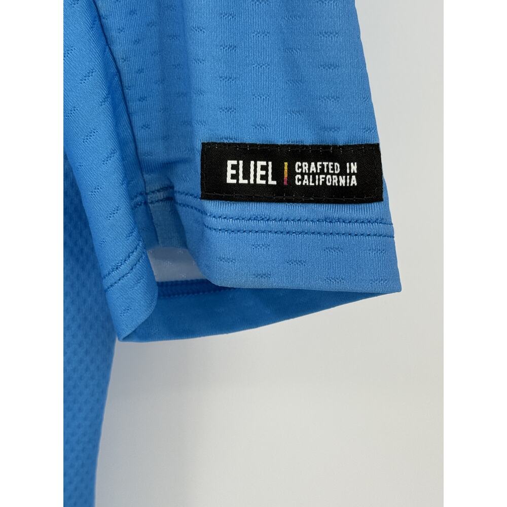Eliel Men's Blue Full-Zip Cycling Road Mountain Bike Jersey Short Sleeve Size L - Picture 6 of 6